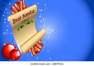 Dear Santa Christmas Vector Layout