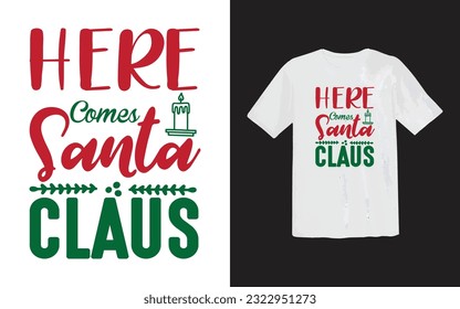 Dear Santa Or Cookies For Santa. Santa Claus Or Typography T-Shirt Design