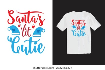 Dear Santa Or Cookies For Santa. Santa Claus Or Typography T-Shirt Design