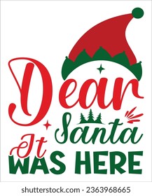 Dear Santa It Was Here Svg, It Was Him It Was Them, Matching Siblings Christmas Shirts SVG,Matching Christmas Shirts Design, Funny Kids 