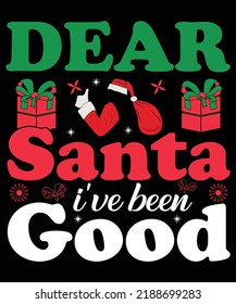 Estimado Santa I tiene diseño de camisetas de buena tipografía