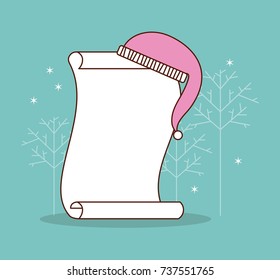dear santa letter hat of santa with space for text