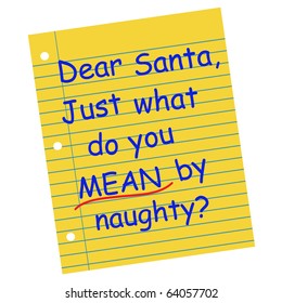 Dear Santa "Naughty" letter