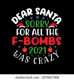 Liebe Weihnachtsfrau für alle f-bombs 2021 war verrückt T-Shirt Design