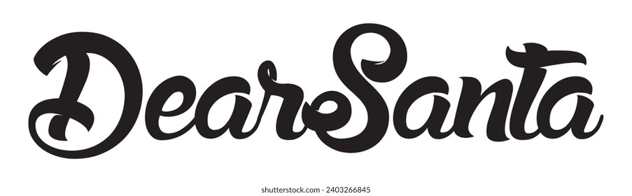 dear Santa text on white background.