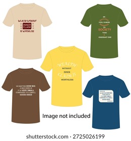 Sehr geehrte Besucher, 
Dies sind einige Rundhals-zu-Hemd-Designs. Ich habe Typografie auf der Vorderseite dieser T-Shirts entworfen. Ich hoffe, dass Sie von der Verwendung dieser Designs profitieren werden.