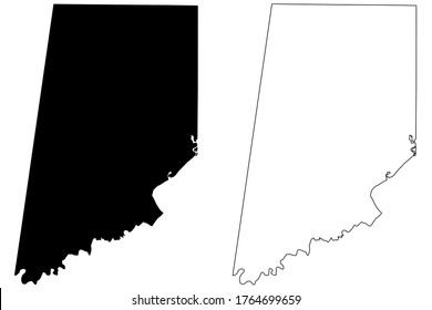 Dearborn County, Indiana (U.S. county, United States of America, USA, U.S., US) map vector illustration, scribble sketch Dearborn map