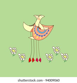Dearness (two birds with flowers)
