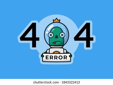 Death alien with error sign