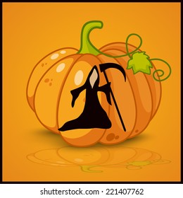 death , banner and background for pumpkins for Halloween
