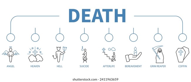 Death banner web icon vector illustration concept