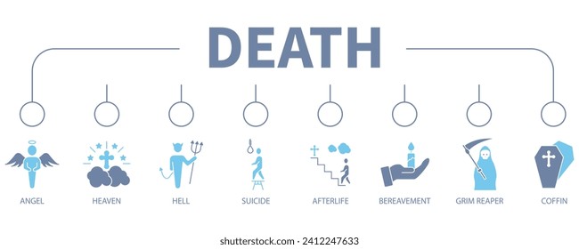 Death banner web icon vector illustration concept