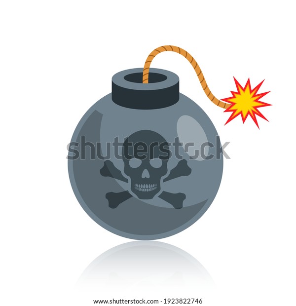 Death Bomb Round Bomb Explosive Fuse Stock Vector (Royalty Free ...