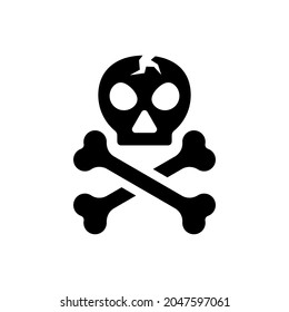 Death bones icon on white background