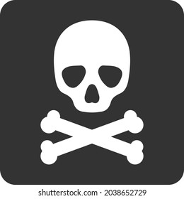 Death box icon with flat style. Isolated vector death box icon image, simple style.