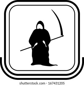 Death button black square