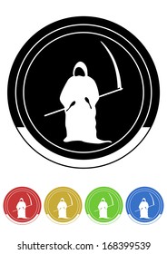 Death button retro colors