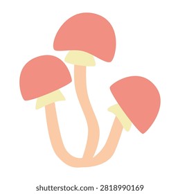 Death cap. Hand drawn vector flat. Poisonous ingredient in witch potions. Toadstool mushroom. Halloween holiday. Inedible. Botany. Color illustration.