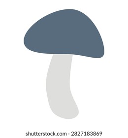 Death cap. Hand drawn vector flat. Toadstool. A dangerous ingredient in witch potions. Poisonous fairy mushroom. Halloween holiday. Inedible. Botany. Color illustration.