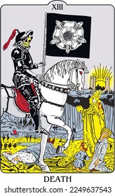 Der Tod ist die Kartennummer 13 des Hauptarcana des Tarot Deck.