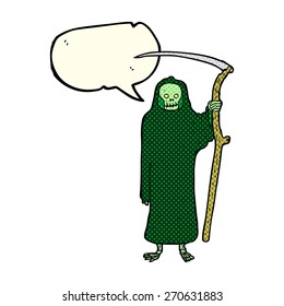 death cartoon with speech bubble