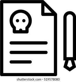 Death Certificate Icon