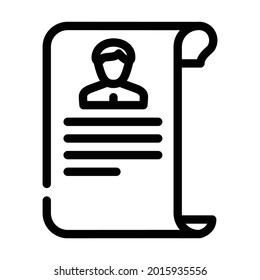death certificate line icon vector. death certificate sign. isolated contour symbol black illustration