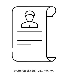 death certificate line icon vector. death certificate sign. isolated contour symbol black illustration