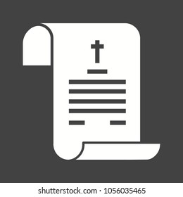 Death Certificate, paper icon