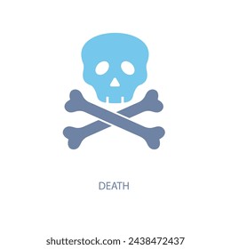 death concept line icon. Simple element illustration. death concept outline symbol design.