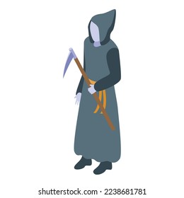 Death costume icon isometric vector. Party kid. Happy festival