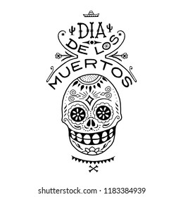 death day mexico vector illustration skull