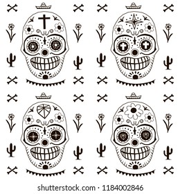 death day vector pattern, mexico style