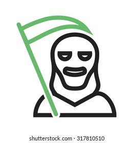 Death, dead, halloween icon vector image. Can also be used for halloween, celebration, observances and holidays. Suitable for mobile apps, web apps and print media.
