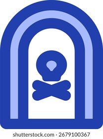 Diseño de icono de estilo de línea de puerta de la muerte