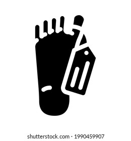 vector de icono de glifo de miedo a la muerte. signo de miedo a la muerte. símbolo de contorno aislado ilustración negra