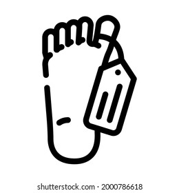 death fear line icon vector. death fear sign. isolated contour symbol black illustration