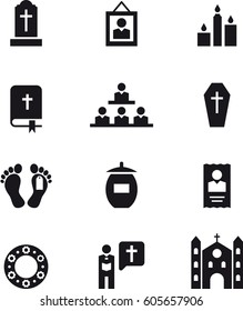 DEATH& FUNERAL black icons