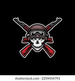 Death Game Soldier Game Mascot Sport Logo Template