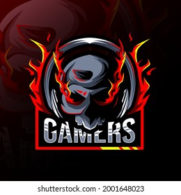 Death gamers mascot logo esport design
