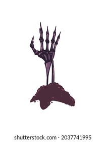 death hand squeleton halloween icon