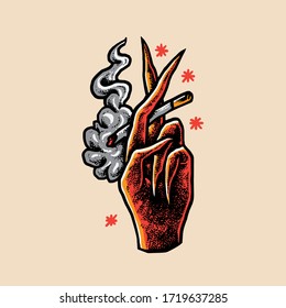 Death Hand symbol design illustration 