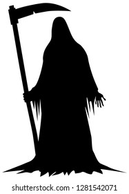Death holding a scythe vector icon