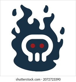 Death horror or fire icon