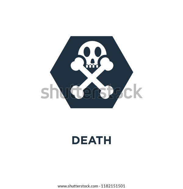 Death icon.\
Black filled vector illustration. Death symbol on white background.\
Can be used in web and\
mobile.