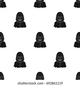 Death icon in black style isolated on white background. Funeral ceremony symbol stock vector illustration.