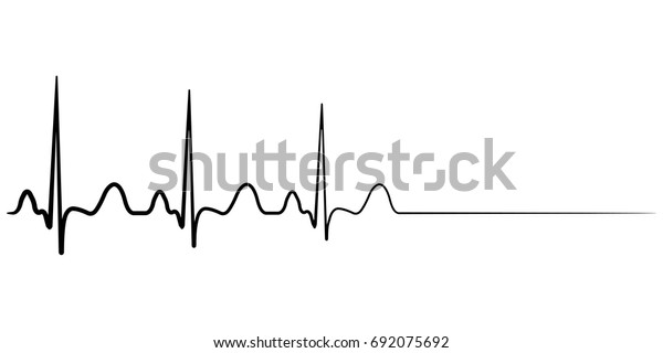 Death icon,\
cardiac arrest, vector cardio cardiogram, concept of condolence,\
departure to another\
world