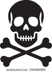 Death Icon: Flat Black Symbol with Rounded Angles vector