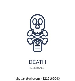 Death icon. Death linear symbol design from Insurance collection.