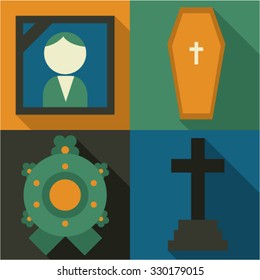 Death icon set